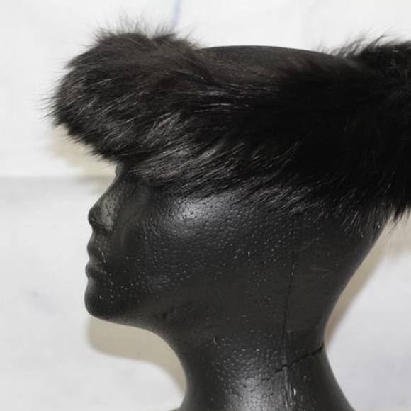 Wool Fur Black Round Hat